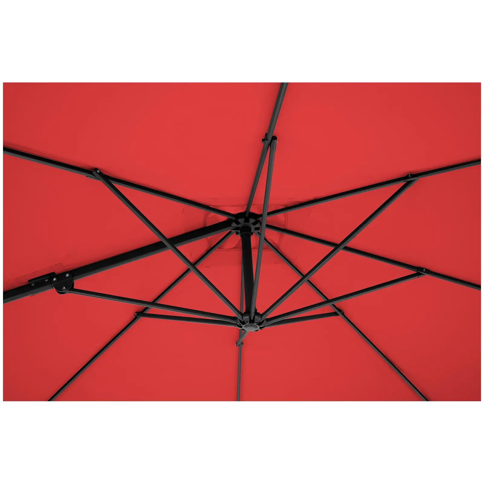 Kakkoslaatu Aurinkovarjo - riippuva - punainen - neliö - 250 x 250 cm - kääntyvä