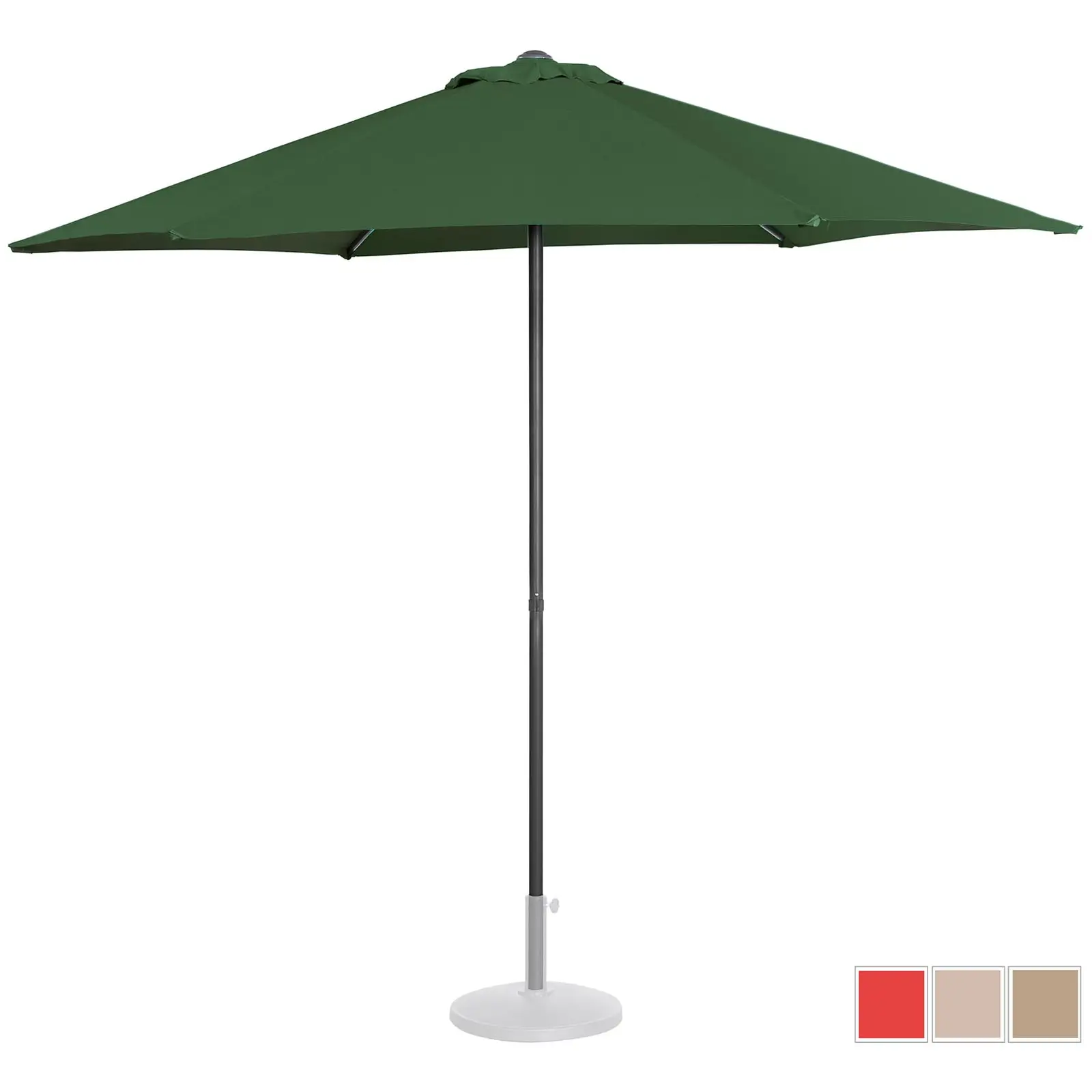 Aurinkovarjo iso - vihreä - kuusikulmainen - Ø 270 cm