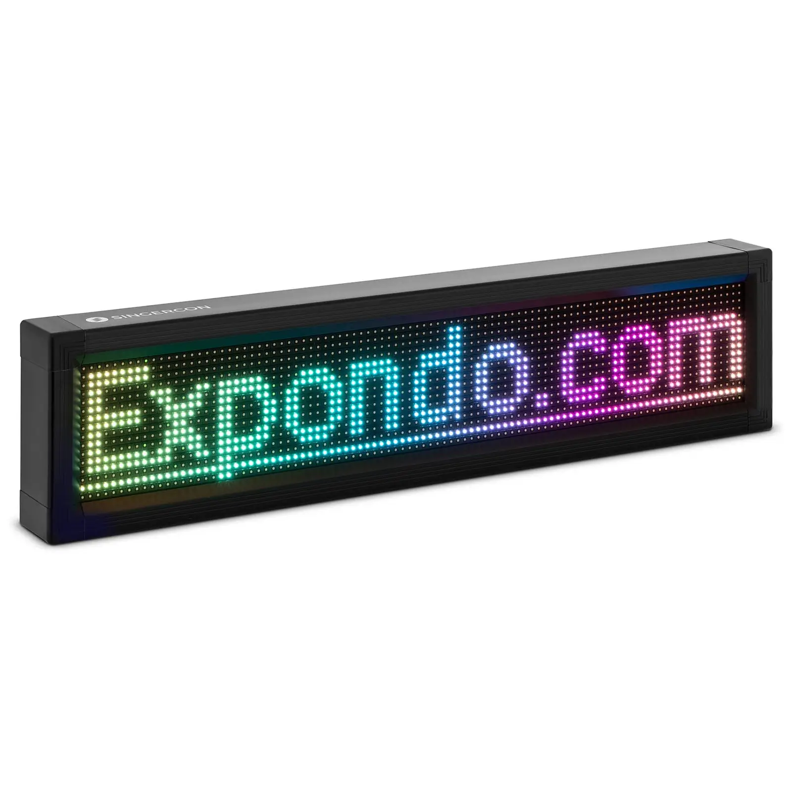 LED-mainostaulu - 96 x 16 värillinen LED -valo - 67 x 19 cm - ohjelmoitavissa sovelluksella iOS / Android