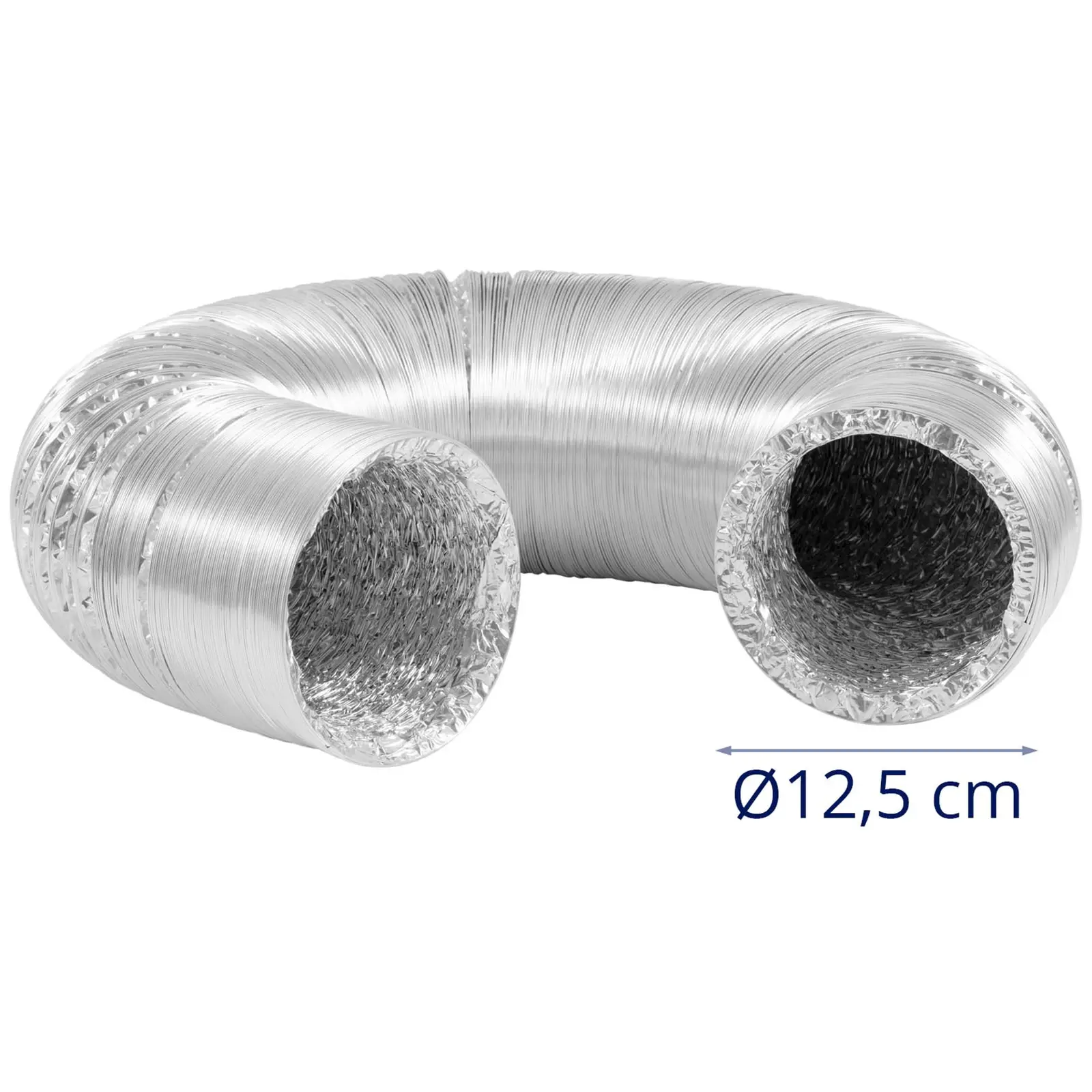 Ilmastointiputki - Ø 125 mm - 10 m pitkä - alumiini