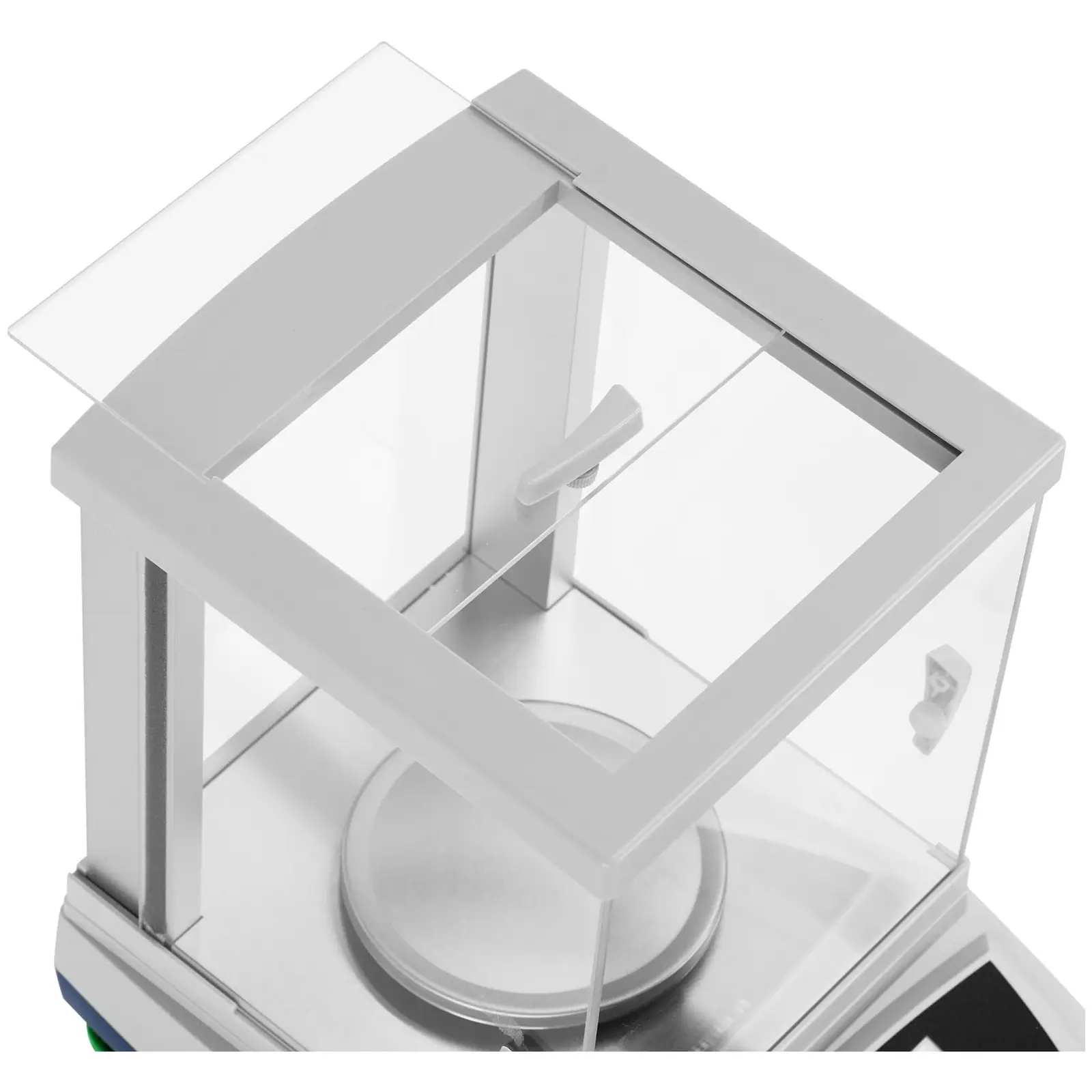 Tarkkuusvaaka - 1200 g / 0,01 g - Ø 115 mm - LCD-kosketusnäyttö - suuri lasinen tuulisuoja