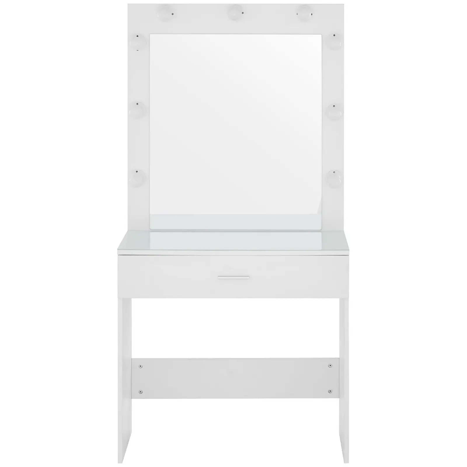 Peilipöytä peilillä ja valolla - 80 x 40 x 160 cm - valkoinen