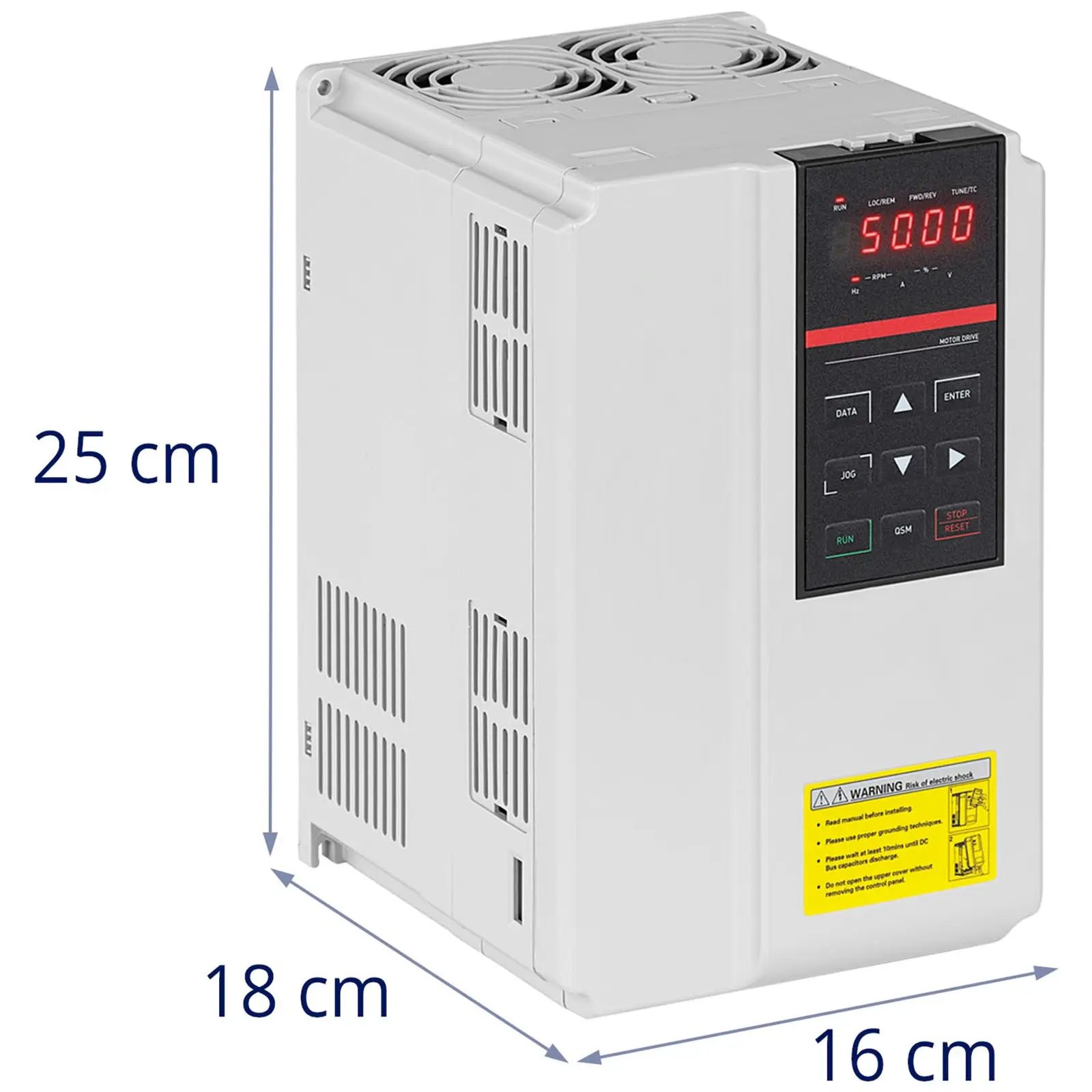 Taajuusmuuttaja - 7,5 kW / 10 hv - 380 V - 50 - 60 Hz - LED