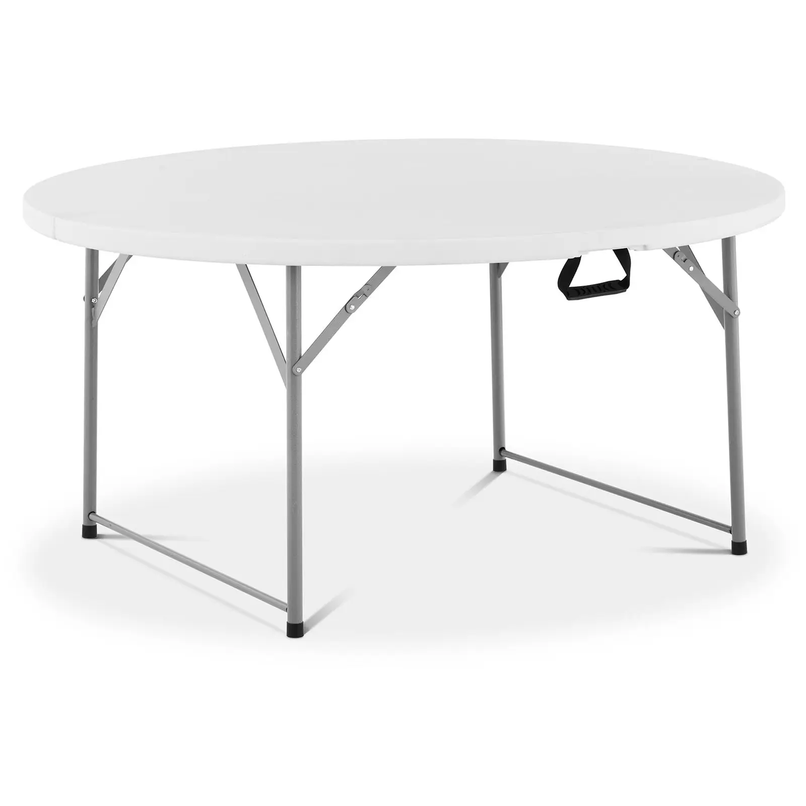 Pyöreä taitettava pöytä - Ø 1 500 x 740 mm - Royal Catering - 150 kg - sisä- tai ulkotiloihin - valkoinen