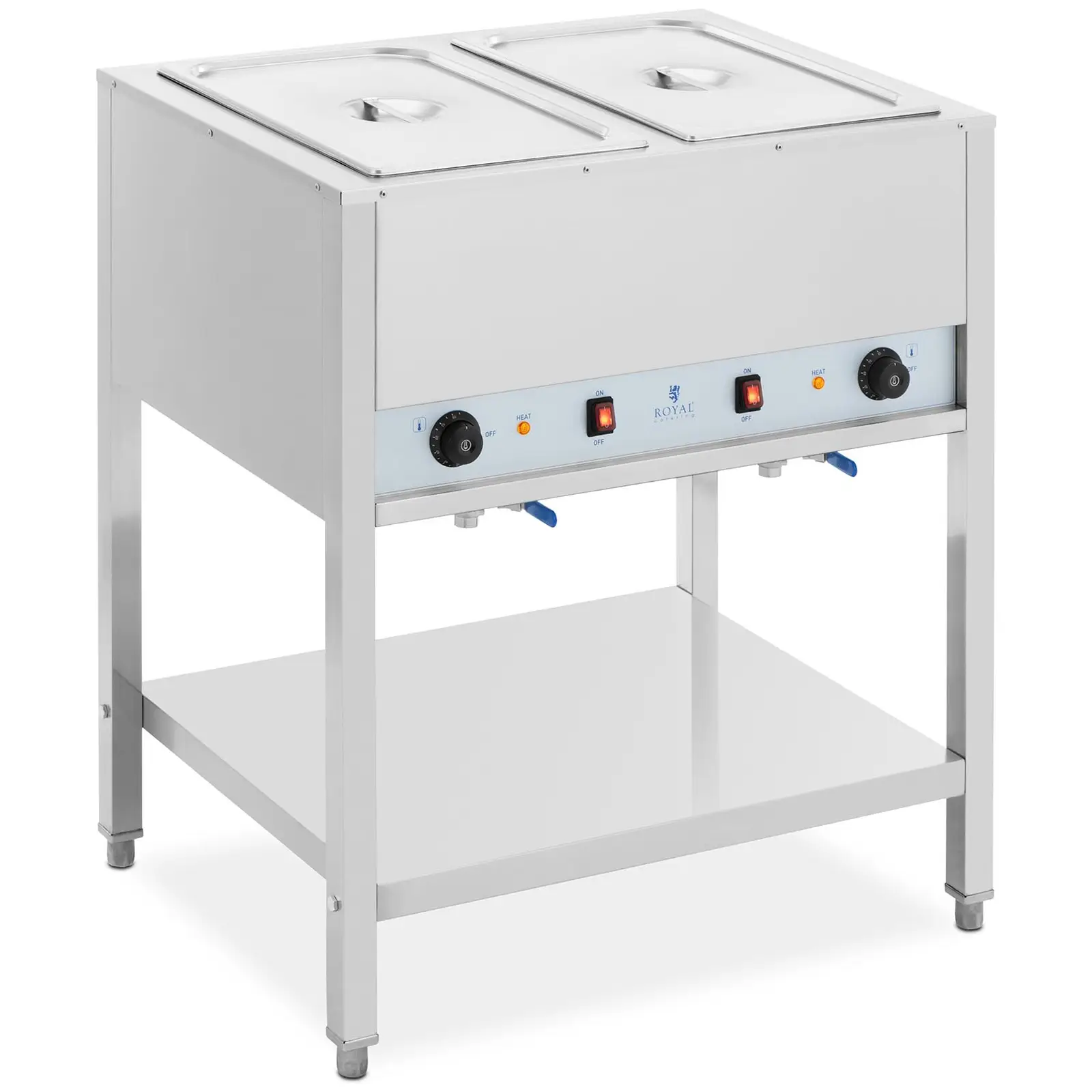 Bain Marie - 1265 L - {{container_of_containers_205_temp}} x GN 1/1 - alustalla - Royal Catering