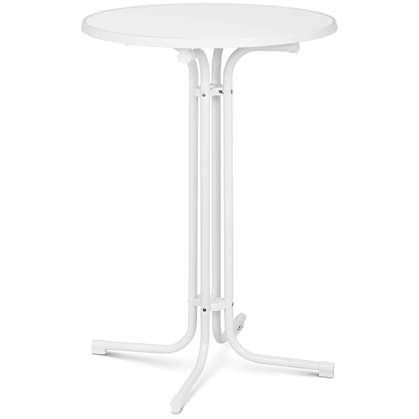 Pyöreä baaripöytä - Ø 80 cm - taitettava - valkoinen