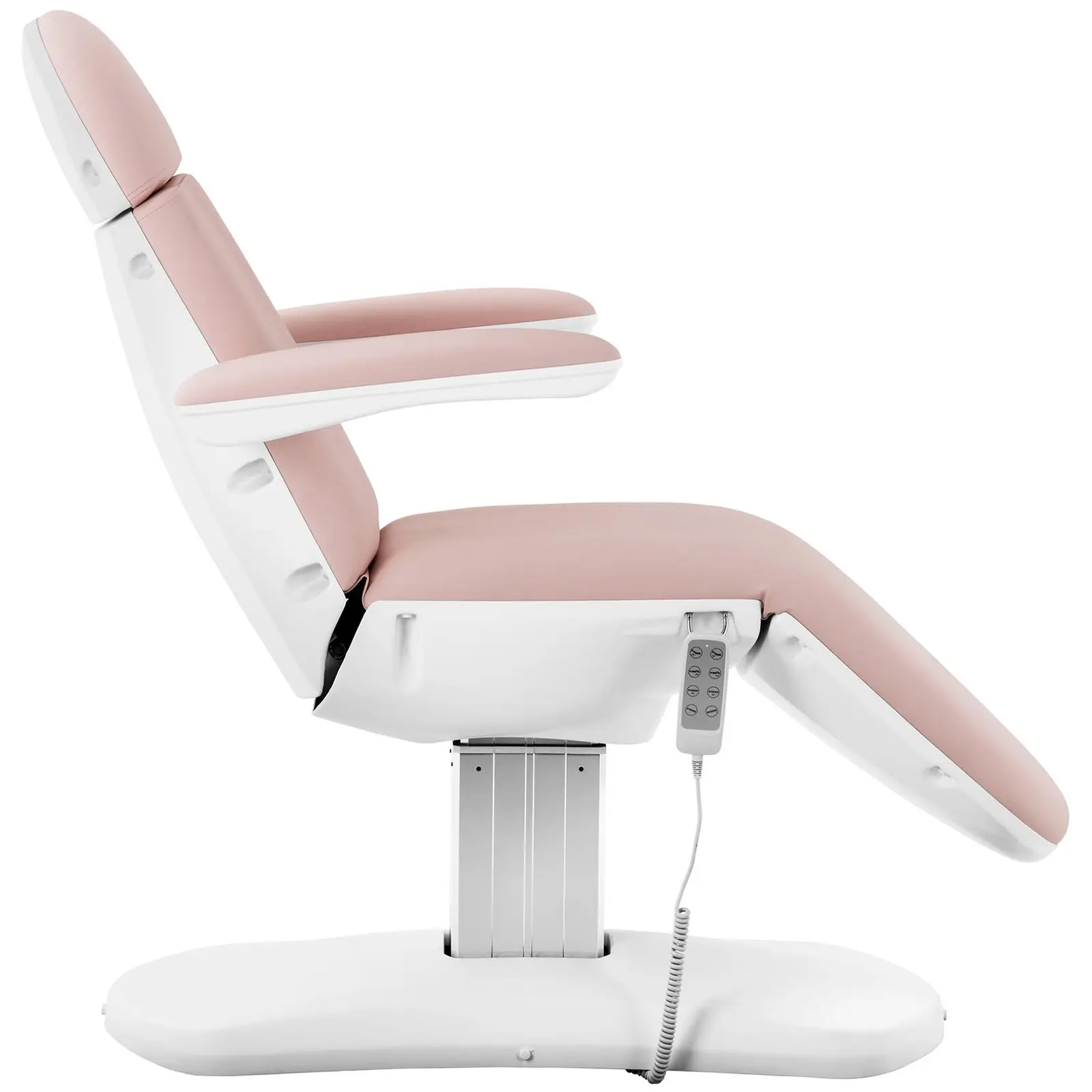 Kosmeettinen sohva ja jakkara selkänojalla - vaaleanpunainen, valkoinen