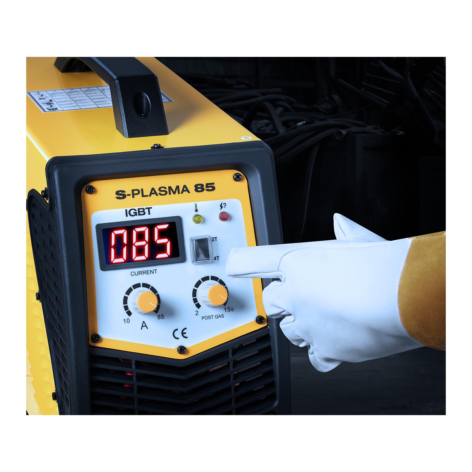 Hitsaussetti CNC-plasmaleikkuri - 85 A - 400 V - pilot arc + Hitsausmaski – Pokerface – PROFESSIONAL SERIES