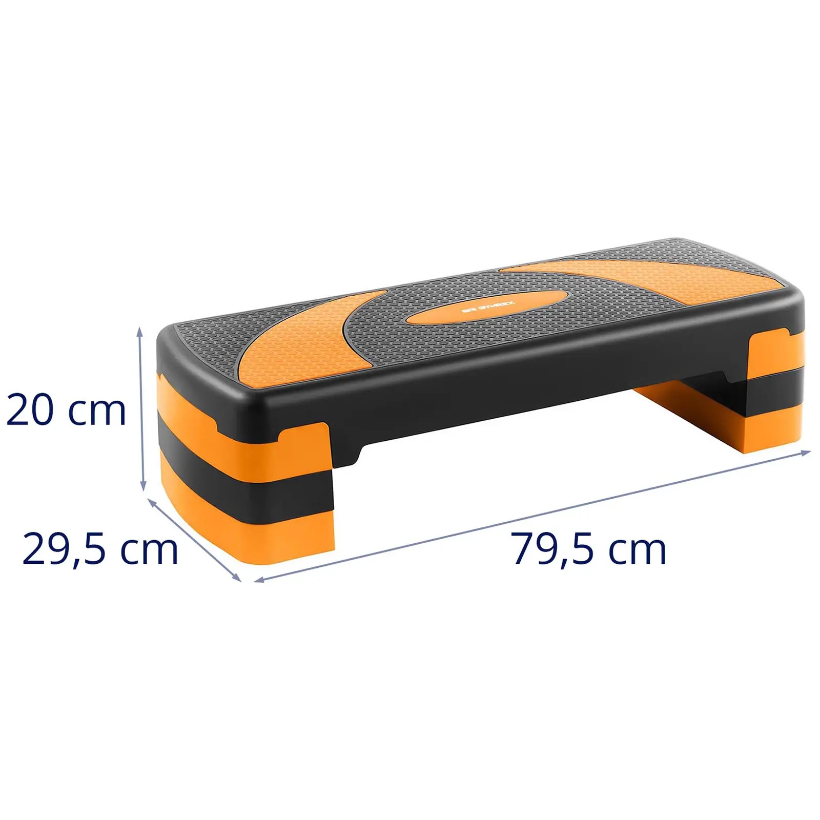 Steppilauta - korkeussäädettävä - 100 kg - musta/oranssi