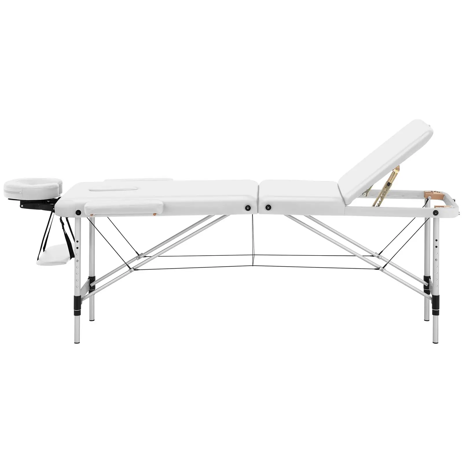 Kokoontaitettava hierontapöytä - 185 x 60 x 59 cm - 180 kg - Valkoinen