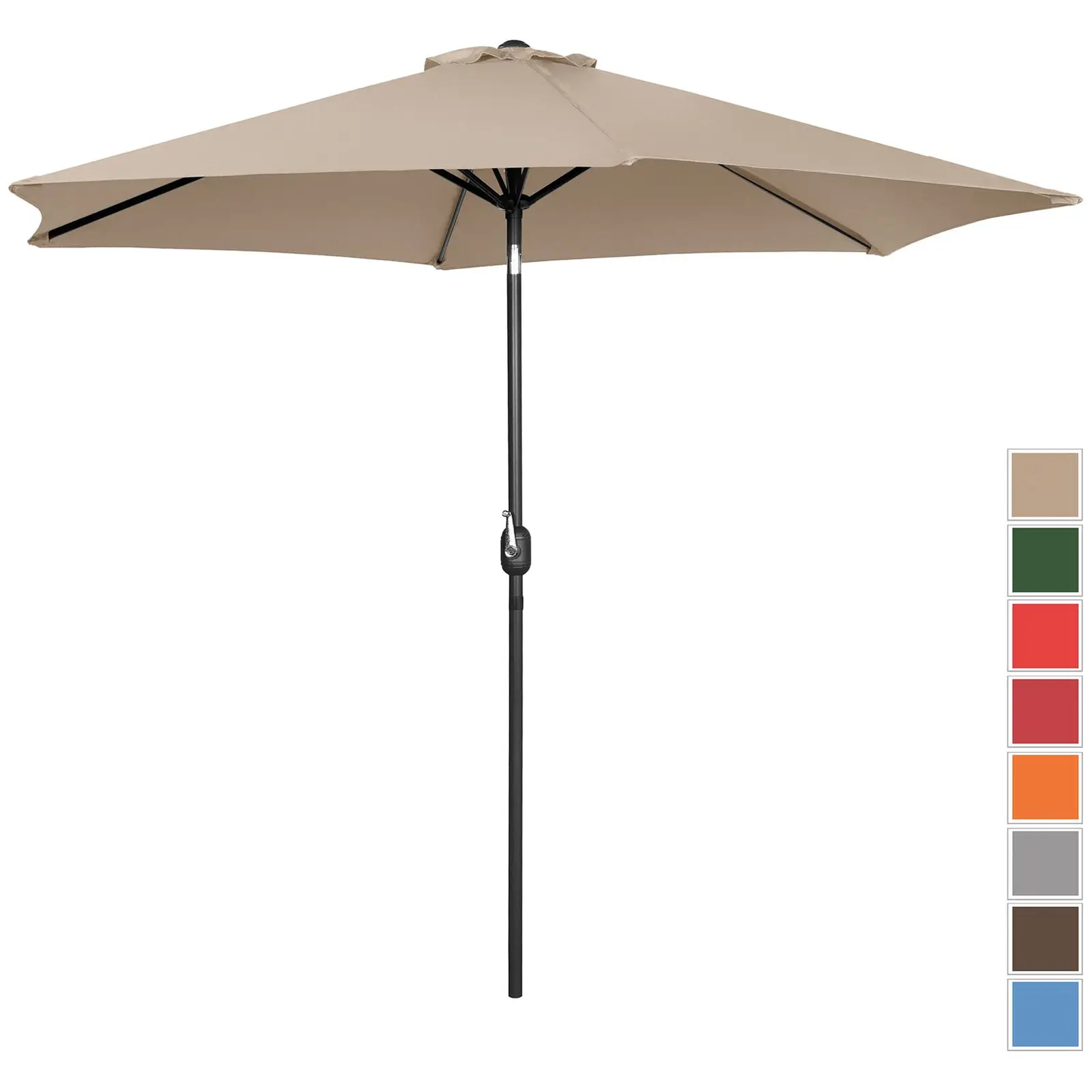 Aurinkovarjo suuri - kermanvärinen - kuusikulmainen - Ø 300 cm - kallistettava