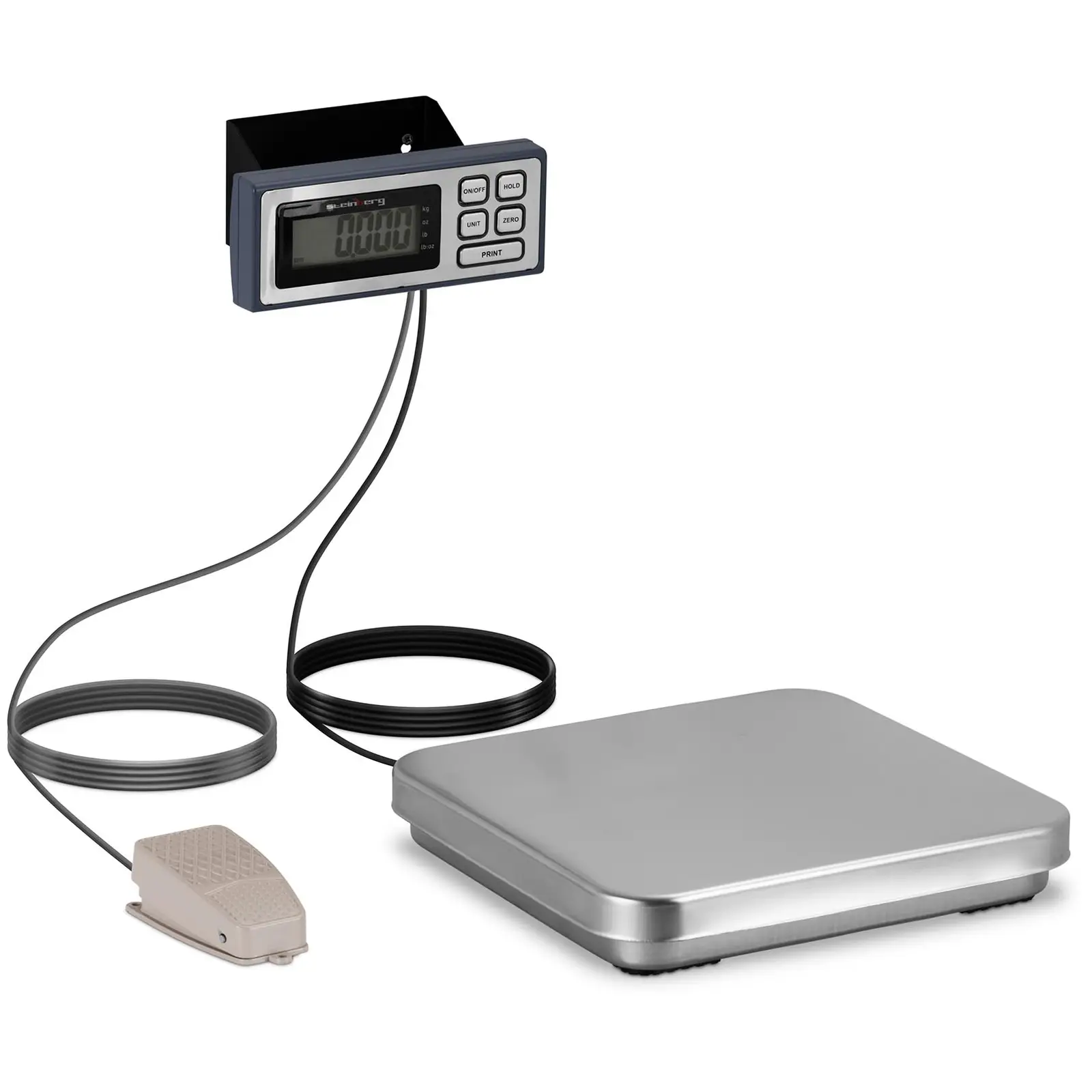 Digitaalinen keittiövaaka - pedaali - 5 kg / 1 g - 320 x 310 mm - LCD