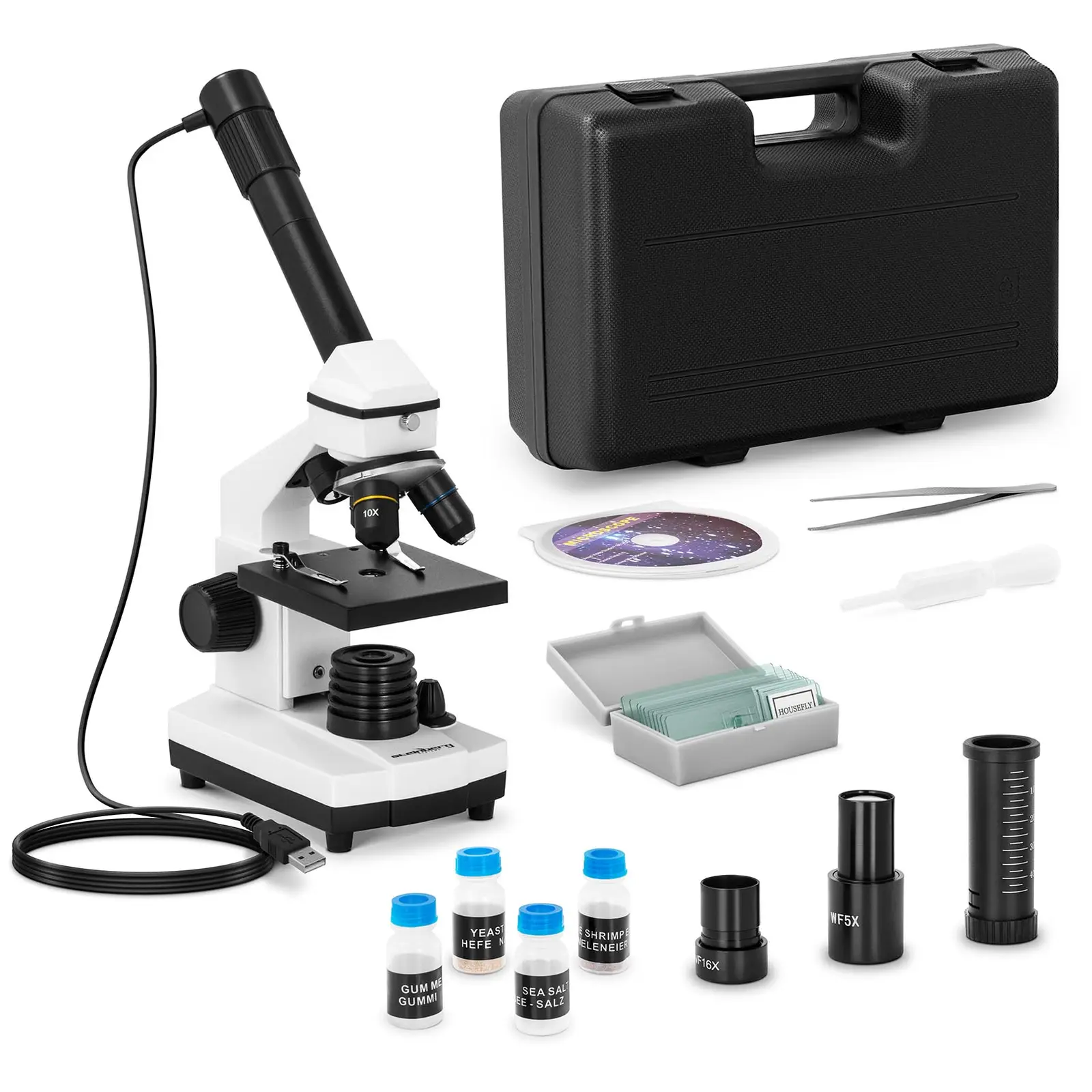 Mikroskooppi - 20 - 1 280-kertainen - kamera 10 MP - LED sis. lisävarusteet