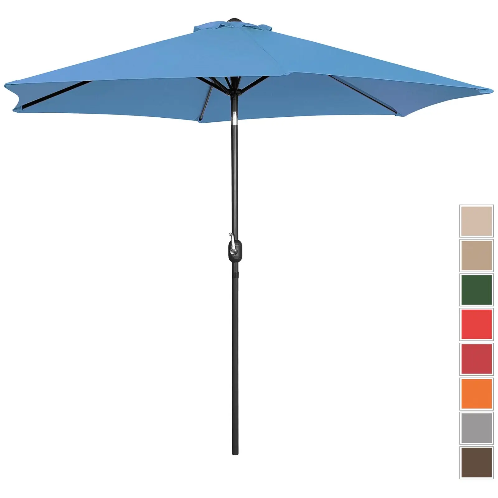 Aurinkovarjo iso - sininen - kuusikulmainen - Ø 300 cm - kallistettava