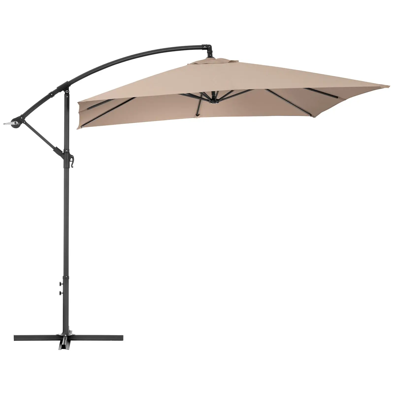 Aurinkovarjo - kermanvärinen - neliö - 250 x 250 cm - kallistettava