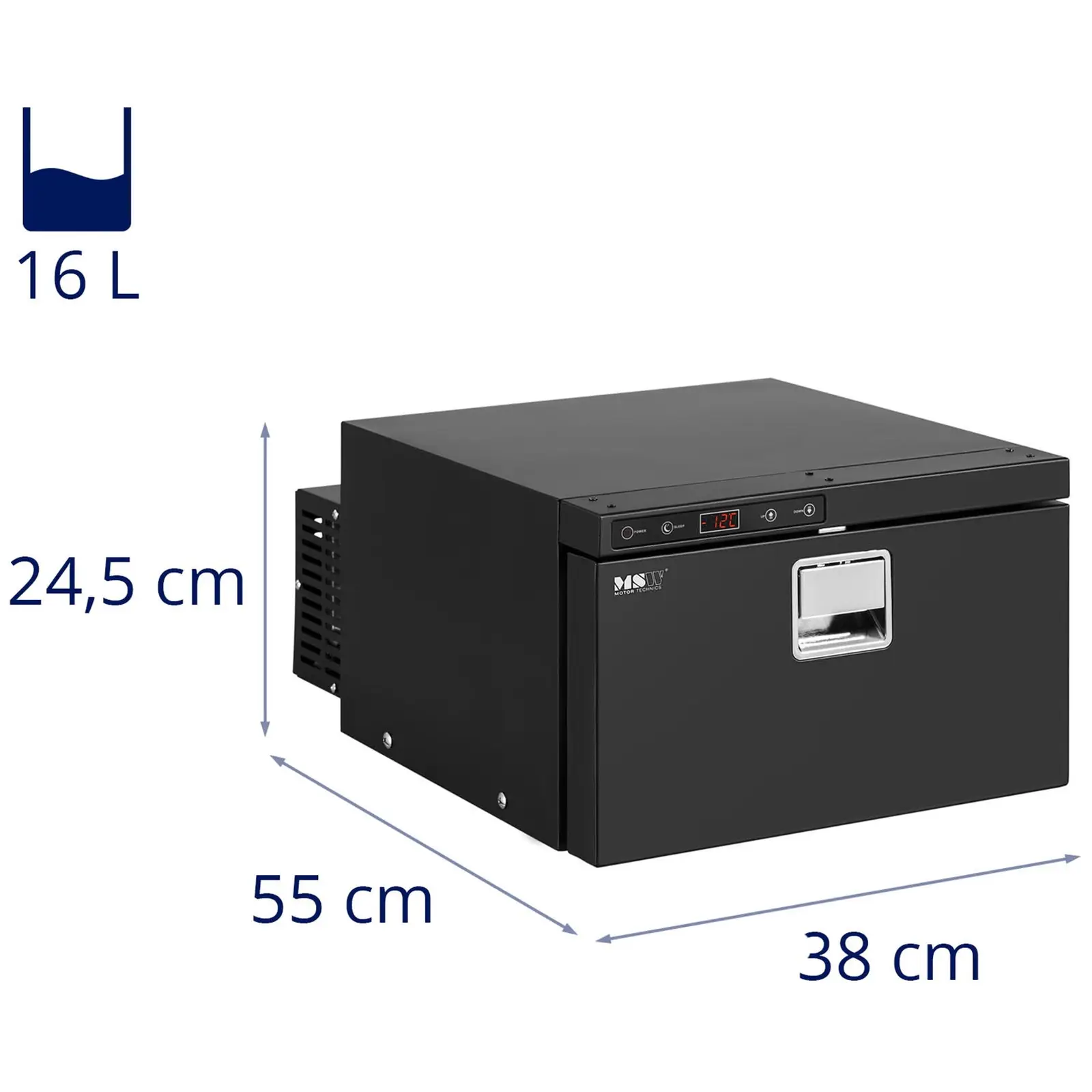 Minijääkaappi - 16 L - -12 - 10 °C - 12/24 V (DC)