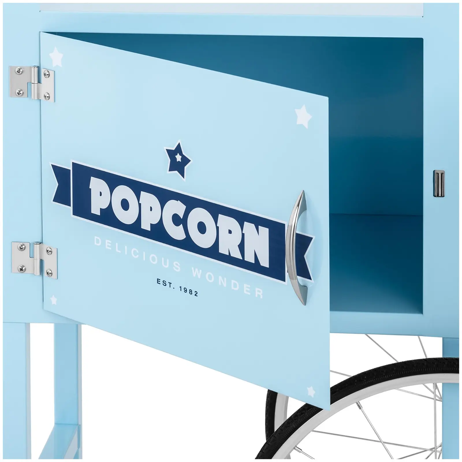 Kakkoslaatu Popcorn-koneen kärry - sininen