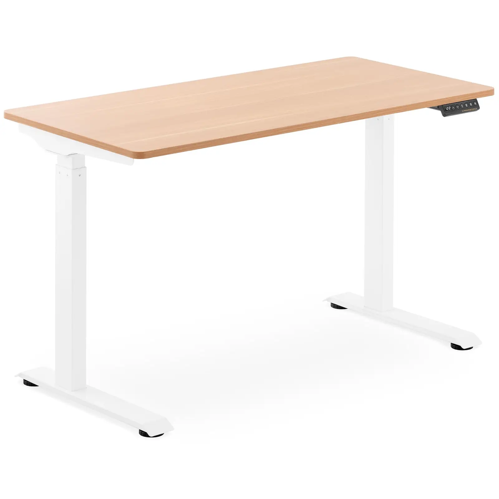 Korkeussäädettävä kirjoituspöytä - 90 W - 730 - 1 233 mm - ruskea/valkoinen