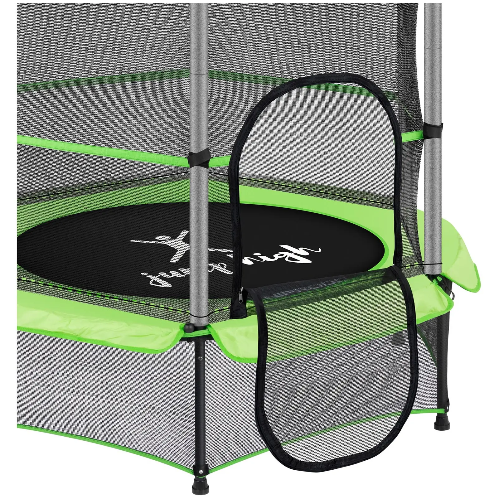 Lasten trampoliini - turvaverkolla - 140 cm - 50 kg - vihreä