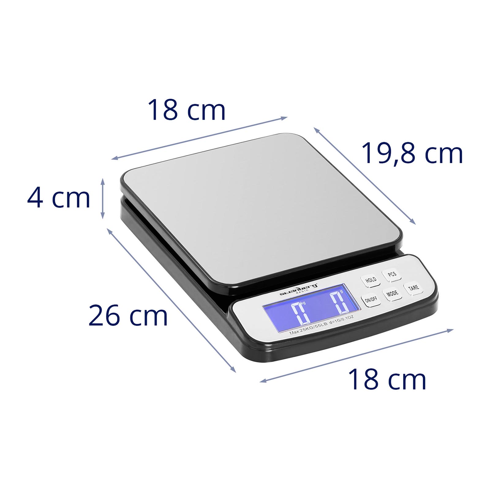 Digitaalinen kirjevaaka - 25 kg / 1 g