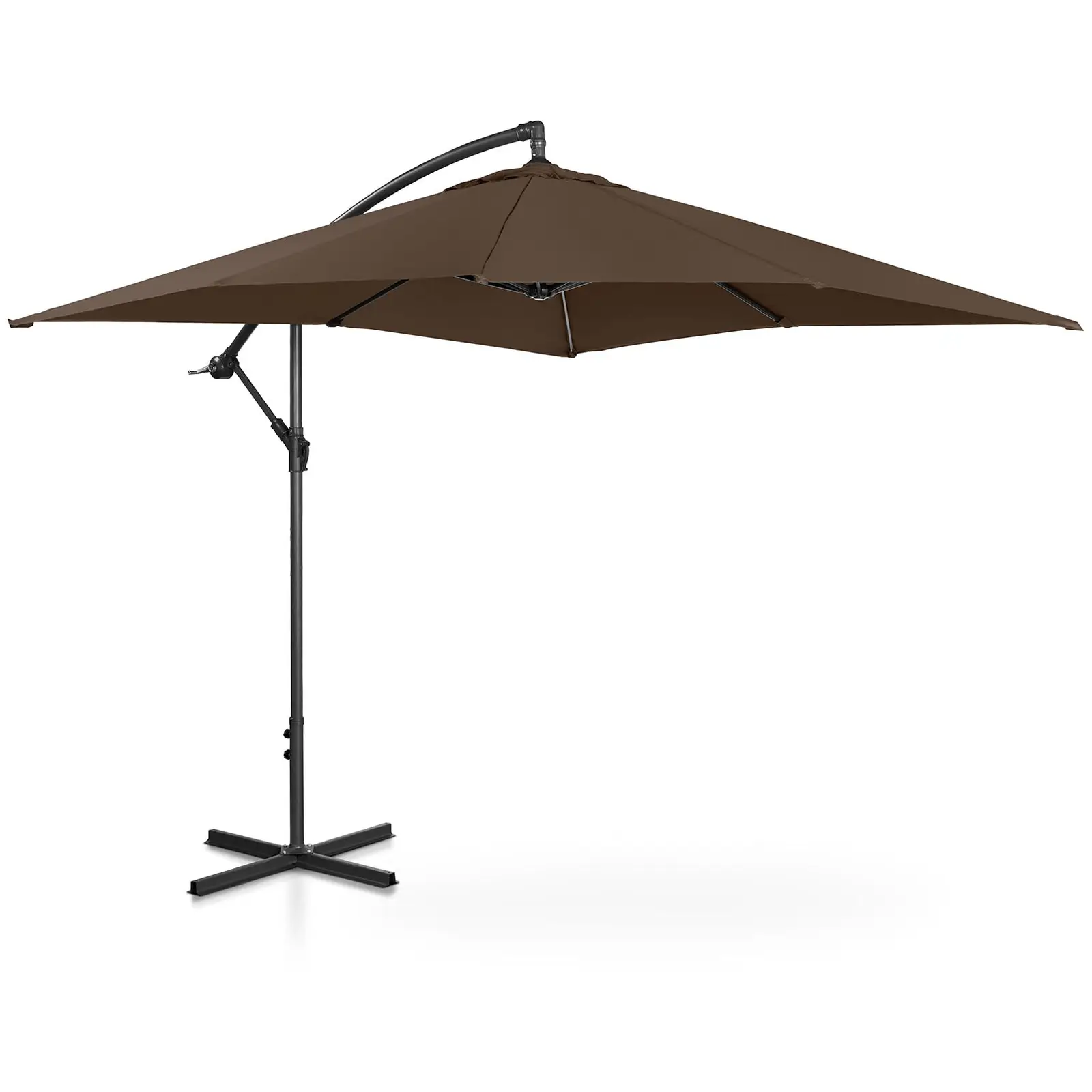 Aurinkovarjo - ruskea - neliö - 250 x 250 cm - kallistettava