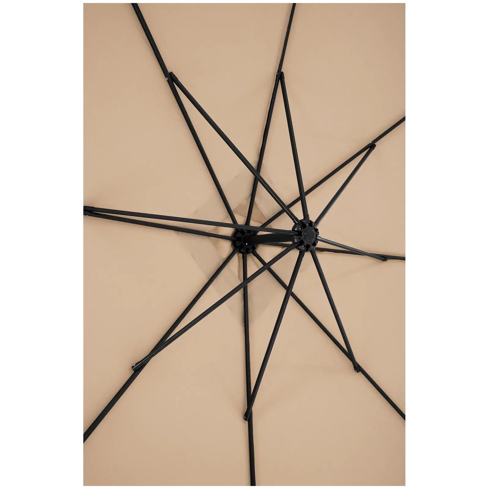 Aurinkovarjo - kermanvärinen - neliö - 250 x 250 cm - kallistettava