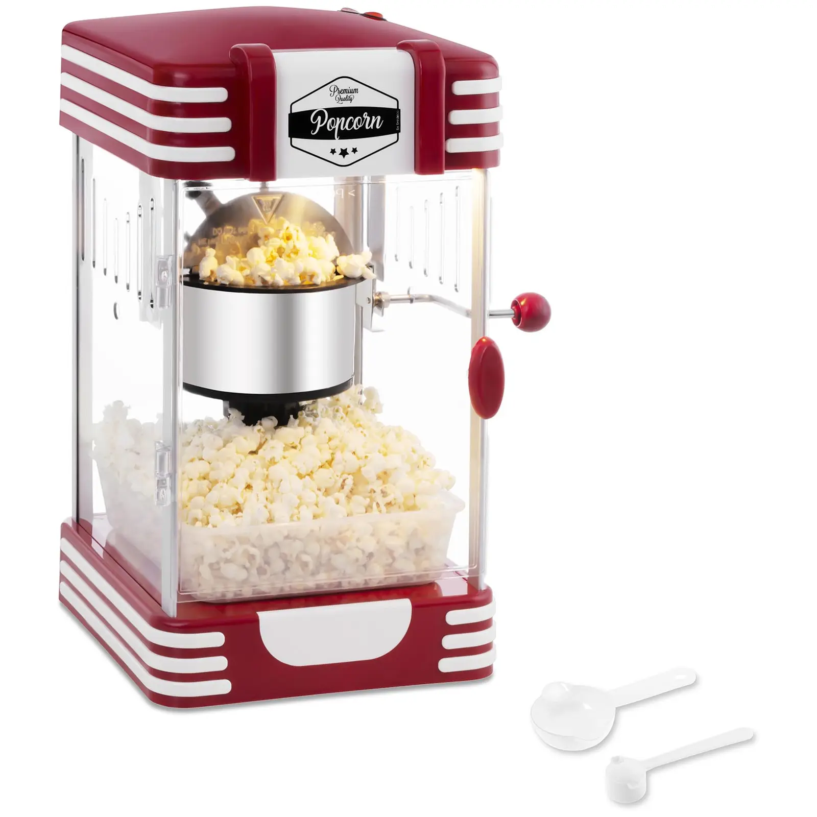 Popcorn-kone - 50-luvun vintage-muotoilu - punainen