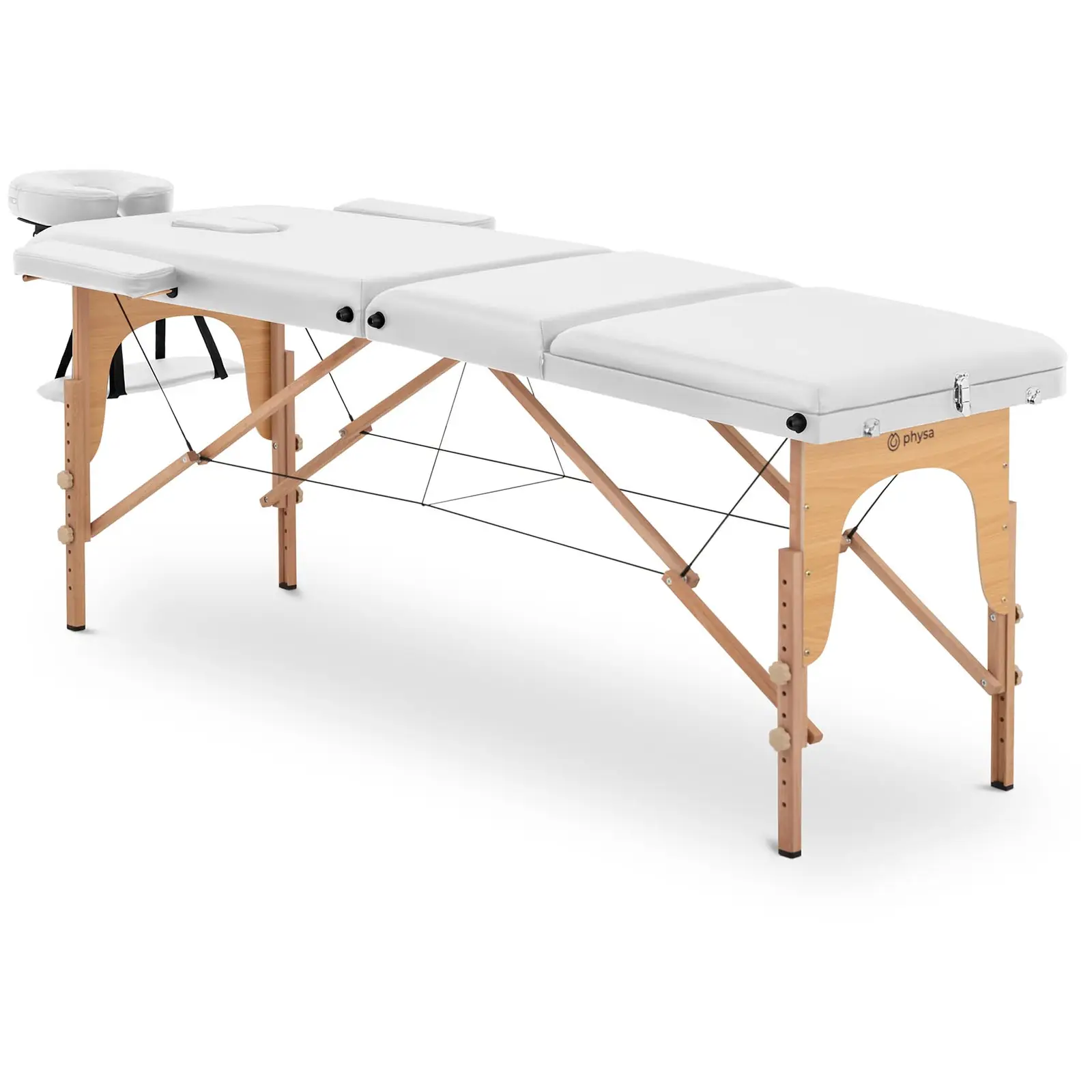 Kokoontaitettava hierontapöytä - 185 x 60 x 62 cm - 227 kg - Valkoinen