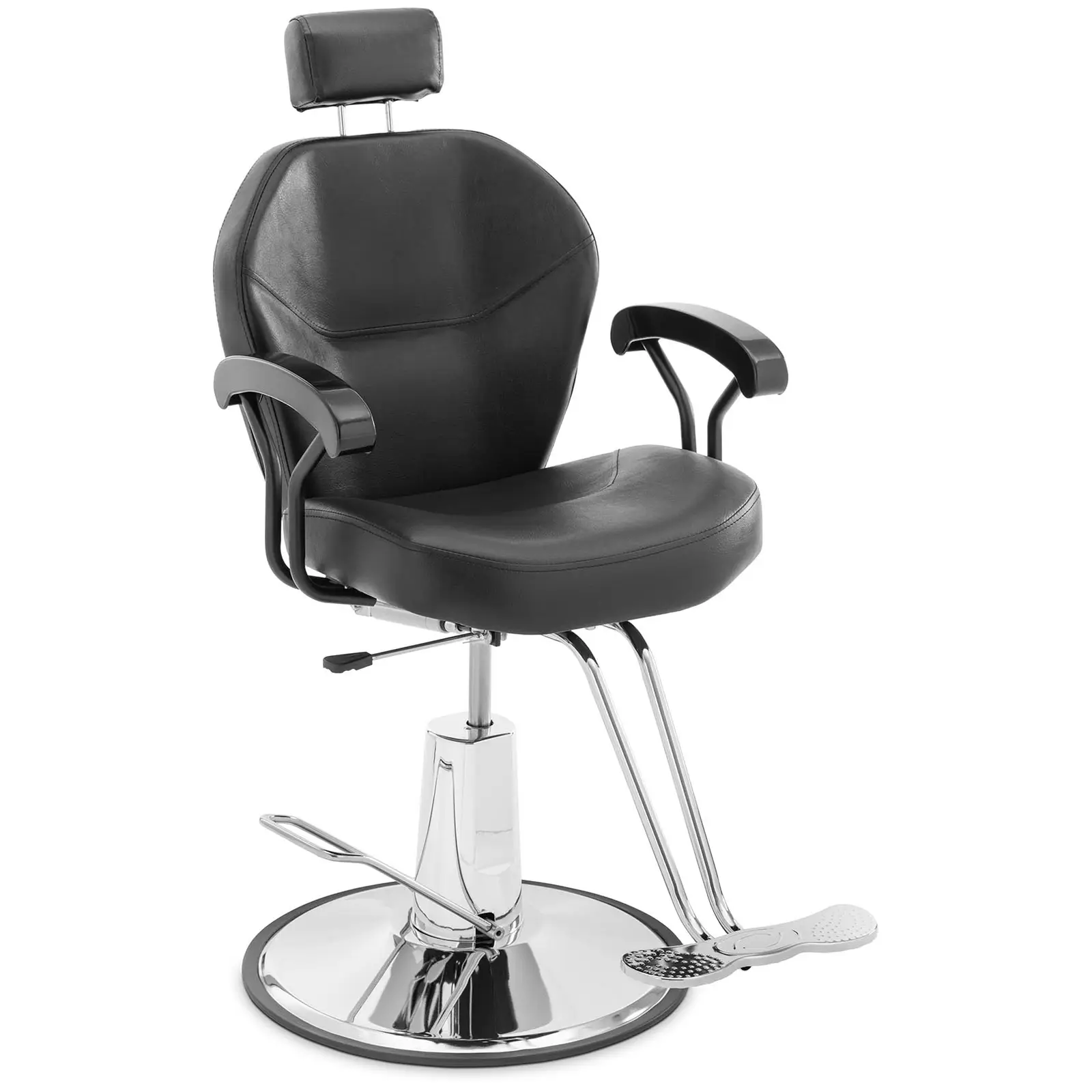 parturi tuoli - Pää ja T-jalkatuki - 52 - 64 cm - 150 kg - kallistettava - musta