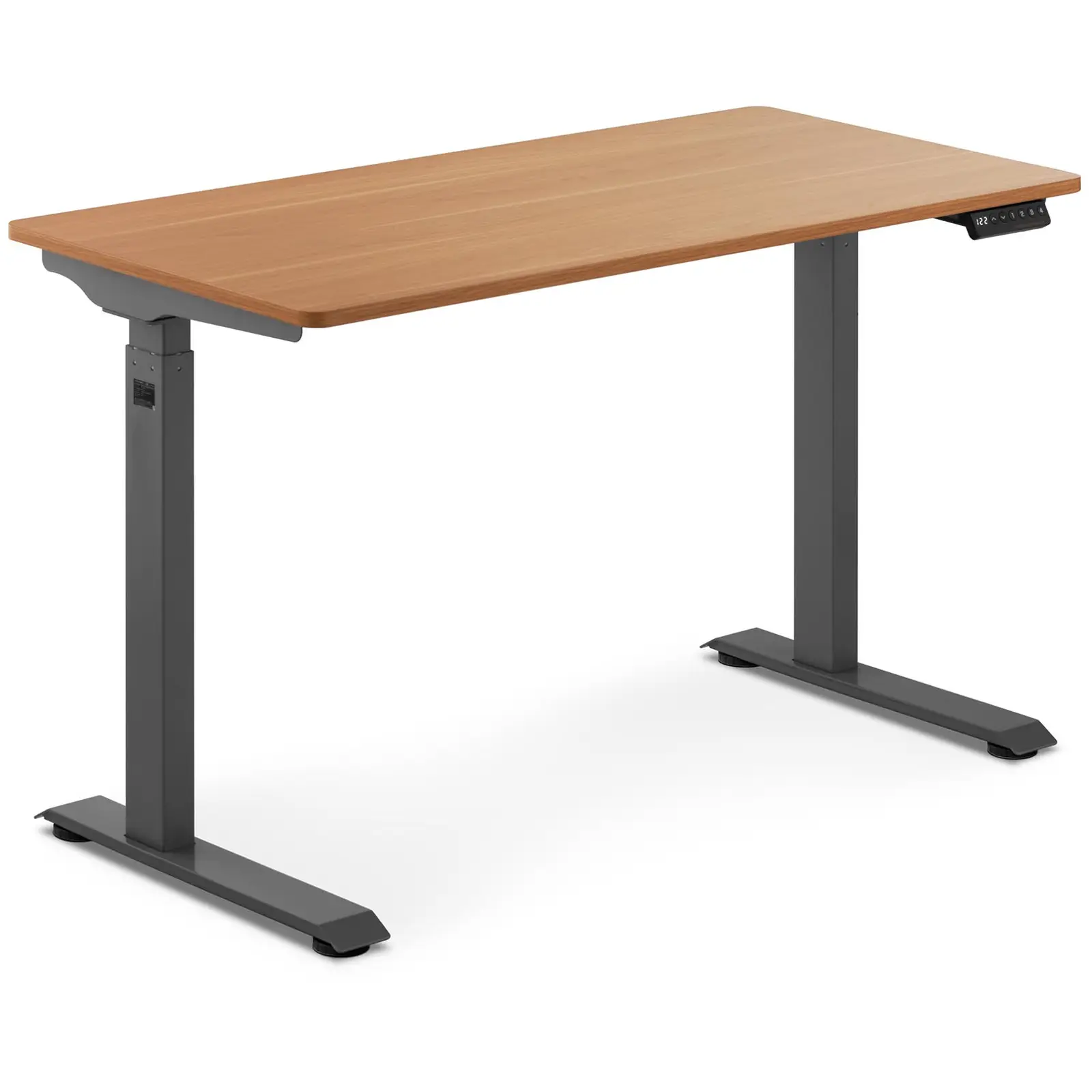 Korkeussäädettävä kirjoituspöytä - 90 W - 730-1 233 mm - ruskea / harmaa